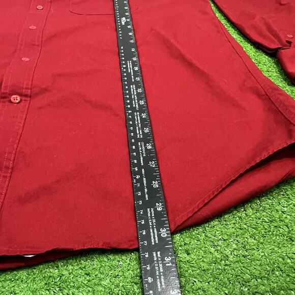 Vintage Rodeo Button Down XL Red Tiger Hill 90s Houston Rodeo Logo HLSR Button - Picture 5 of 6